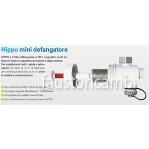 1015273 - FILTRO DEFANGATORE MAGNETICO 3/4 IN LINEA E A SQUADRO SOTTO  CALDAIA BIANCO EUROACQUE - EUROACQUE