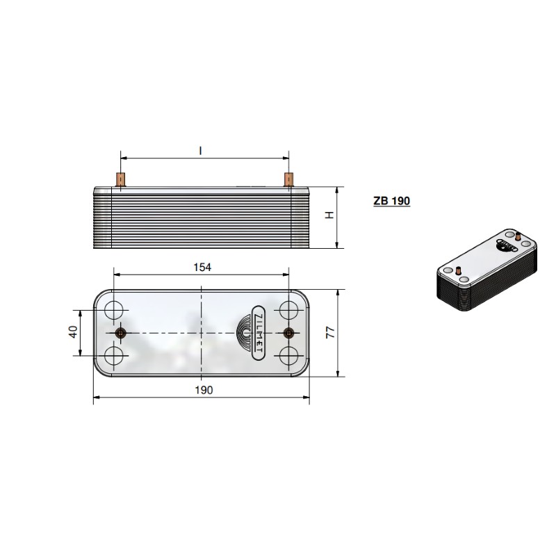 1791_ - RADIANT SCAMBIATORE SECONDARIO 20 PIASTRE 43166LP 20047LA CALDAIA  RSF 24 E ZILMET 17B1902024 - RADIANT