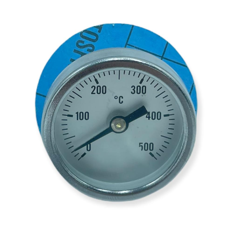 Termometro pirometrico bimetallico per forno a legna, con gambo posteriore  di 30 cm range 0°/500° - Pizzamuseum