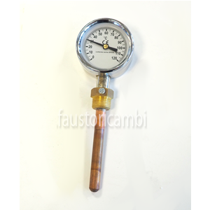 RADIAL THERMOMETER Ø 60 0-120 WITH THREAD SOCKET 1/2 10 CM